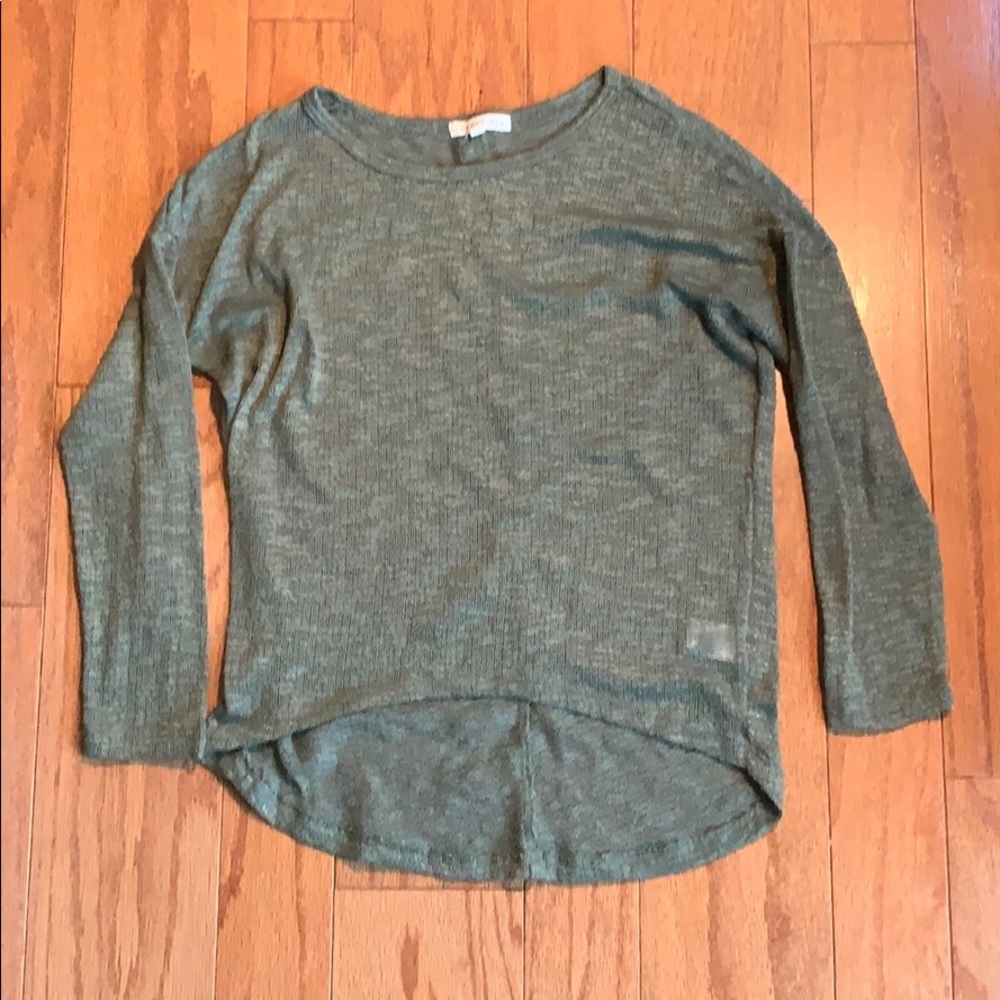 Green color key sweater